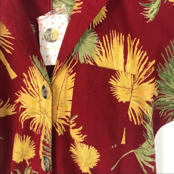 NWT Free People Malibu Romper in Maroon Combo Size XS - Picture 10 of 16